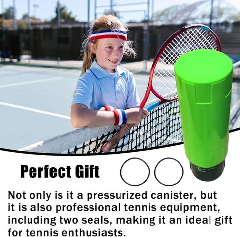 Tennis Ball Pressurizer, 3-Ball Capacity, 14 PSI, with Extra Sealing Ring,Extends Tennis Ball Life,Revives Old Balls, Ideal Gift for Tennis Lovers,Green in Saudi Arabia