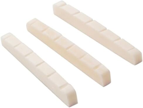 3pcs Electric Guitar Bone Nuts for Bass Replacement Natural Bone Nut Slotted Design Guitar Accessories in Saudi Arabia