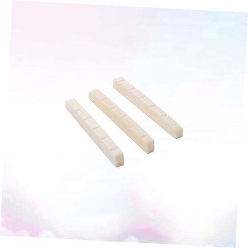 3pcs Electric Guitar Bone Nuts for Bass Replacement Natural Bone Nut Slotted Design Guitar Accessories in Saudi Arabia