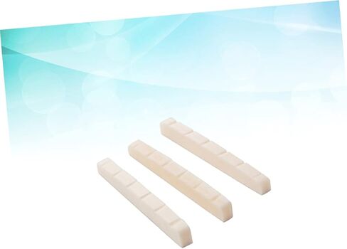 3pcs Electric Guitar Bone Nuts for Bass Replacement Natural Bone Nut Slotted Design Guitar Accessories in Saudi Arabia