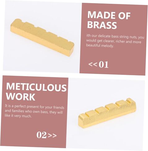 Professional Bass Replacement Nut Improve Bass Tone Sound Quality String Saddles Nut for Electric Guitar in Kuwait