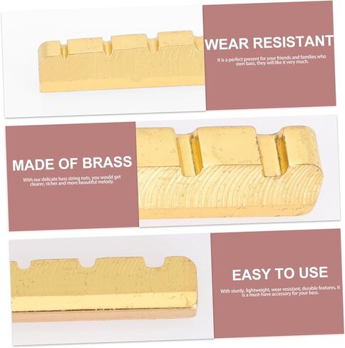 Professional Bass Replacement Nut Improve Bass Tone Sound Quality String Saddles Nut for Electric Guitar in Kuwait