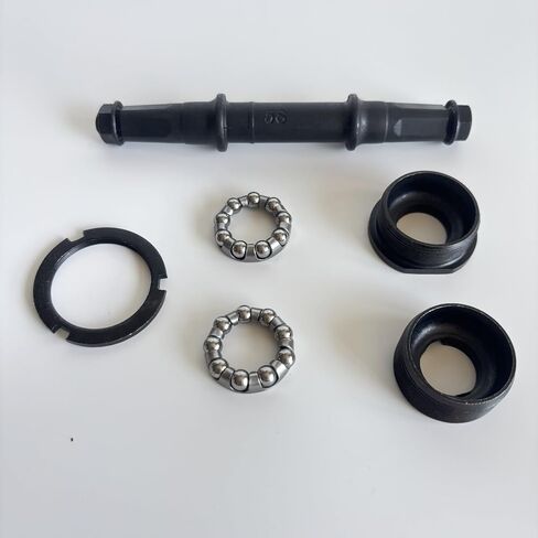 XYAUTO Bike Bottom Bracket Crank Axle Set, Bicycle Shaft Bottom Bracket Axle Square Taper Include Bottom Bracket Cup Set for MTB Bikes in Saudi Arabia