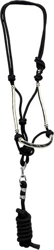Nylon Rope Halter Leather Braided with Horse Lead Rope Attachment Long Durable Soft Comfort Grip Strong Barn Tack for Horse Training (Turquoise Blue) in Saudi Arabia