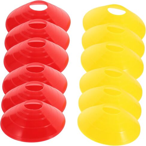 Kisangel 12pcs Professional Soccer Training Marker Discs Pe Football Training Signs for Outdoor Practice Non- Markers and Colors in Saudi Arabia