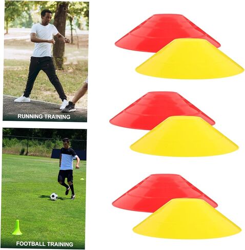 Kisangel 12pcs Professional Soccer Training Marker Discs Pe Football Training Signs for Outdoor Practice Non- Markers and Colors in Saudi Arabia
