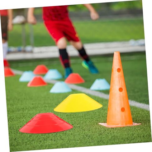 Kisangel 12pcs Professional Soccer Training Marker Discs Pe Football Training Signs for Outdoor Practice Non- Markers and Colors in Saudi Arabia