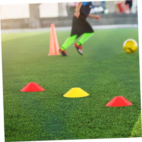 Kisangel 12pcs Professional Soccer Training Marker Discs Pe Football Training Signs for Outdoor Practice Non- Markers and Colors in Saudi Arabia