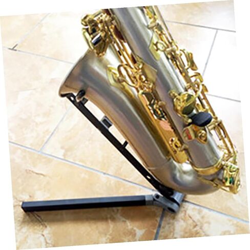 Zerodeko Foldable Metal Saxophone Stand Portable Non-skid Alto Tenor Sax Holder Stable Bracket for Home and Stage Use Easy to Carry and Store in Saudi Arabia