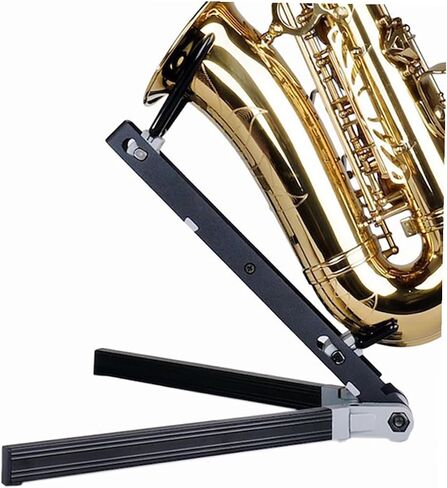 Zerodeko Foldable Metal Saxophone Stand Portable Non-skid Alto Tenor Sax Holder Stable Bracket for Home and Stage Use Easy to Carry and Store in Saudi Arabia
