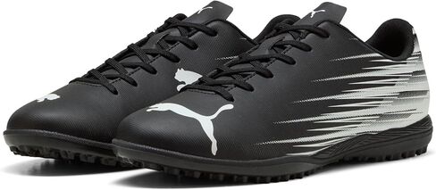 PUMA Men's ATTACANTO Turf Trainer Soccer Cleat Sneaker, Black White, 14 in Saudi Arabia
