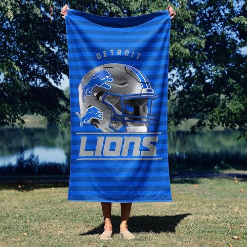 مجموعة مناشف الشاطئ NORTHWEST NFL Detroit Lions مكونة من قطعتين، مقاس 76.2 سم × 152.4 سم لكل قطعة، قياسية، ألوان الفريق in Saudi Arabia
