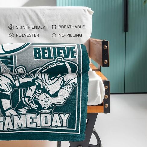 Football Gifts for Men Women, Football Throw Blanket for Fans, Sports Team Color Blanket for Christmas and Birthdays 60" x 50" in Saudi Arabia