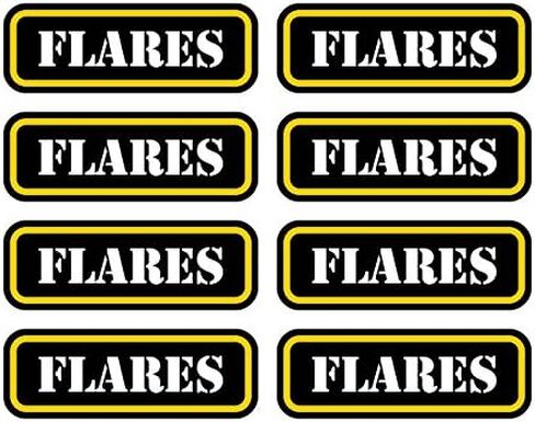 (8X) مجموعة ملصقات Flares Ammo Can ملصق لاصق ذاتي اللصق Molon Labe Flare FA Graphix in Kuwait