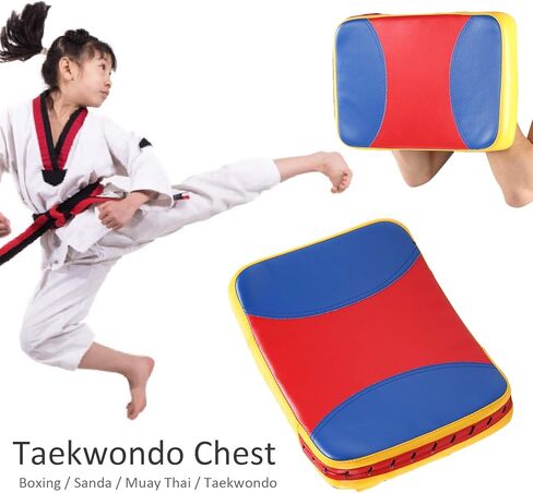 ZJchao Taekwondo Kick Pad, PU Leather + EVA Boxing Pads Martial Arts Training Equipment Arcshaped Chest Target for Karate Gear, Kickboxing in Kuwait