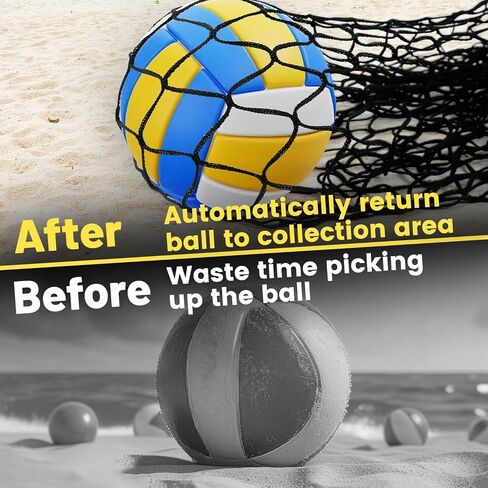 2-in-1 Volleyball Training Net Equipment - Adjustable Height Volleyball Practice Hitting Net System for Serving Spiking with Ball Return, Portable Easy Setup for Indoor Outdoor Backyard Beach Grass in Saudi Arabia