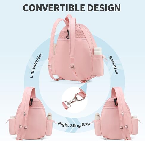 Tennis Bag, Convertible Sling Crossbody Backpack Waterproof Reversible Racket Bags for Women Men in Saudi Arabia