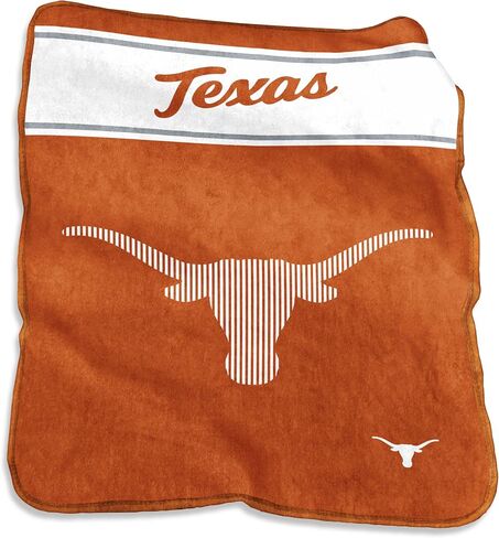 Logo Brands NCAA Texas Longhorns Raschel Throw Blanket – 60 x 80 Soft Fleece Blanket, Officially Licensed Collegiate Design, Cozy Throw for Tailgating, Game Day, & Home Décor in Saudi Arabia