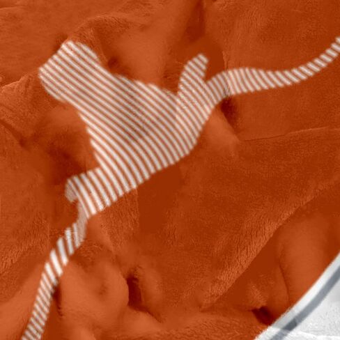 Logo Brands NCAA Texas Longhorns Raschel Throw Blanket – 60 x 80 Soft Fleece Blanket, Officially Licensed Collegiate Design, Cozy Throw for Tailgating, Game Day, & Home Décor in Saudi Arabia