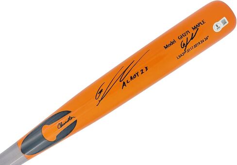 Gunnar Henderson Autographed Orange Chandler Player Model Baseball Bat Orioles "AL ROY 23" Beckett BAS Witness Stock #225827 in Saudi Arabia