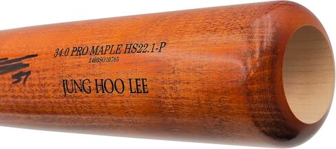 Jung Hoo Lee Autographed Orange & Black Old Hickory Player Model Baseball Bat Giants Beckett BAS Witness Stock #227302 in Saudi Arabia