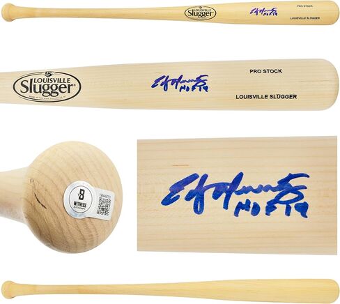Edgar Martinez Autographed Blonde LS Pro Stock Baseball Bat Mariners "HOF 19" Beckett BAS Witness Stock #230598 in Saudi Arabia