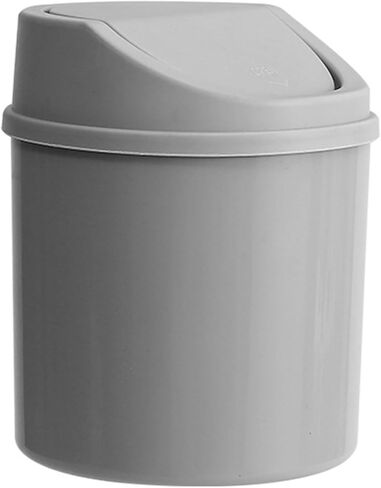 Desktop Waste Bin with Swing Lid Small Trash Can Dustbin Garbage Container for Bedroom Living Room Home Office Home Desk Trash Can in Kuwait