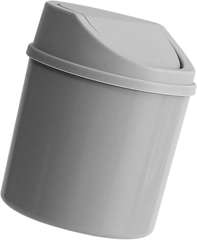 Desktop Waste Bin with Swing Lid Small Trash Can Dustbin Garbage Container for Bedroom Living Room Home Office Home Desk Trash Can in Kuwait