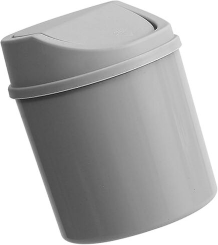 Desktop Waste Bin with Swing Lid Small Trash Can Dustbin Garbage Container for Bedroom Living Room Home Office Home Desk Trash Can in Kuwait