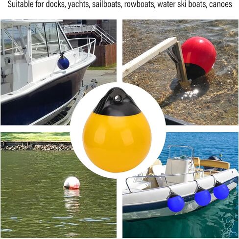 Boat Mooring Buoys, 9.84x12.2inch Boat Buoy Float, Inflatable PVC Boat Fenders Ball Dock Bumper Ball, Anti Collision Water Proof Anchor Balls for Yachts Fishing in Saudi Arabia