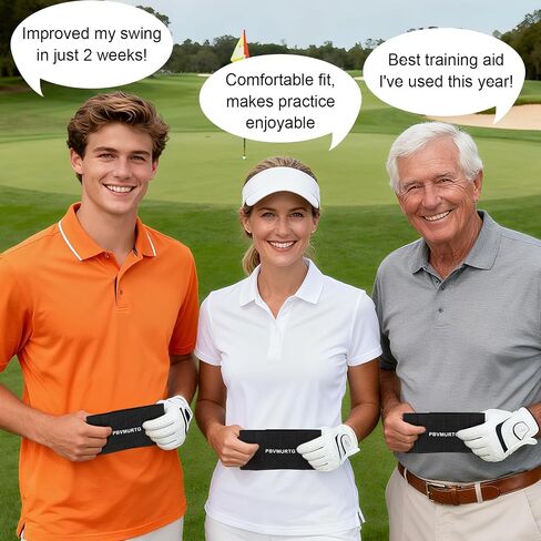 Golf Swing Training Aid with Instructions for use，Swing Correcting Arm Band Without unpleasant Smell，Golf Swing Band not Easily Sliding Down The arms. Swing Easy, Golf Arm Band Training Aid. in Saudi Arabia