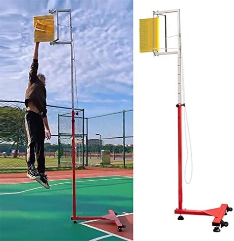 Vertical Jump Tester Equipment,Vertical Leap Measurer,Extra Tall Vertical Jump Tester with Wheel, Gym School Home Vertical Jump Trainer 5.5-11.8ft, Vertical Jump MEA in Saudi Arabia
