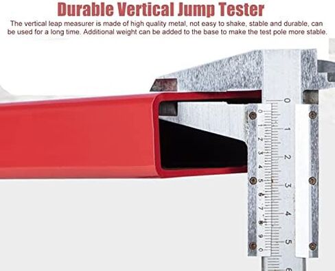 Vertical Jump Tester Equipment,Vertical Leap Measurer,Extra Tall Vertical Jump Tester with Wheel, Gym School Home Vertical Jump Trainer 5.5-11.8ft, Vertical Jump MEA in Saudi Arabia