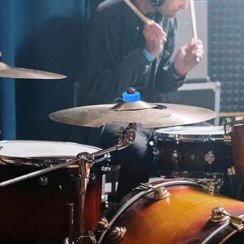 12 قطعة من وسادات طبل البحيرة الزرقاء السميكة الصامتة من حصائر ترطيب الصنج لحامل القبعة العالية لحماية الصنج وغسالات اللباد لقمع الضوضاء للمبتدئين والمحترفين في صيانة الطبل in Kuwait