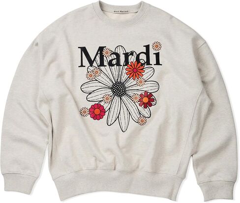 سويت شيرت نسائي برسومات FLOWERMARDI BLOSSOM، قطن 100%، رقبة دائرية، طباعة زهور ملونة in Kuwait