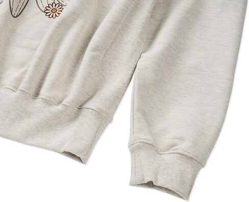 Women's FLOWERMARDI BLOSSOM Graphic Sweatshirt, 100% Cotton, Relaxed Fit Crewneck, Colorful Floral Print in Saudi Arabia