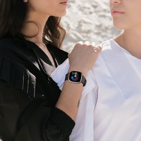 أحزمة Fintie متوافقة مع Fitbit Versa 4 3 / Sense 2 1، سوار معصم بديل من الجلد الأصلي (الفهد الكلاسيكي) in Saudi Arabia