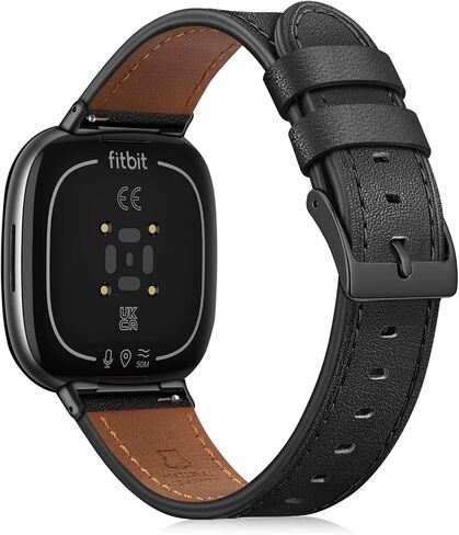 أحزمة Fintie متوافقة مع Fitbit Versa 4 3 / Sense 2 1، سوار معصم بديل من الجلد الأصلي (الفهد الكلاسيكي) in Saudi Arabia