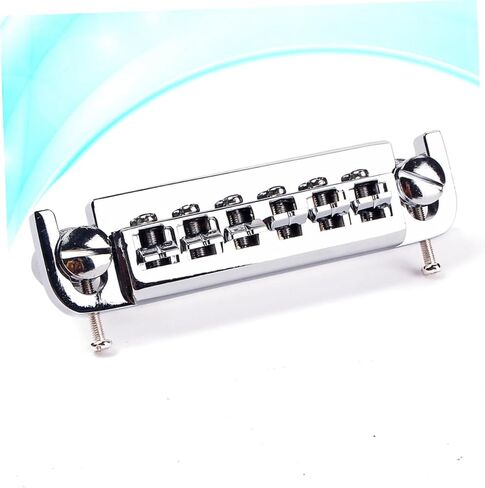 Generic Wraparound Roller Bridge Saddle Tailpiece Combo Zinc Alloy Chrome Finish for Style Electric Guitar Replacement Parts Accessories with Studs and Bushings Random Color in Saudi Arabia