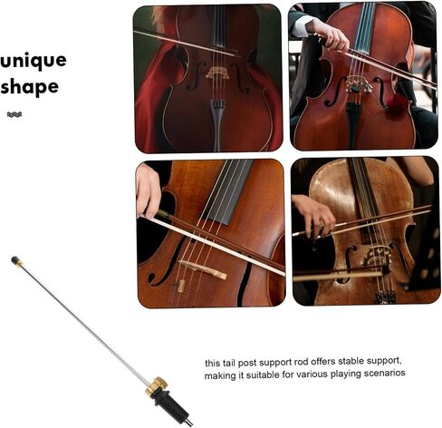 Yardwe Adjustable Cello Tail Rod Support Endpin for 3/4-4/4 Cellos Sturdy Musical Instrument Accessory Easy Installation for Professional and Practice Use in Saudi Arabia