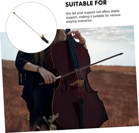 Yardwe Adjustable Cello Tail Rod Support Endpin for 3/4-4/4 Cellos Sturdy Musical Instrument Accessory Easy Installation for Professional and Practice Use in Saudi Arabia