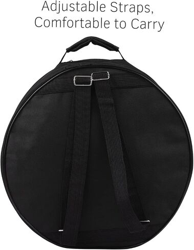 Snare Drum Bag 15 7 inch Adjustable Strap Portable Padded Drum Bag Portable Travel Oxford Cover External Pocket Percussion Transport Accessories (Black) in Saudi Arabia