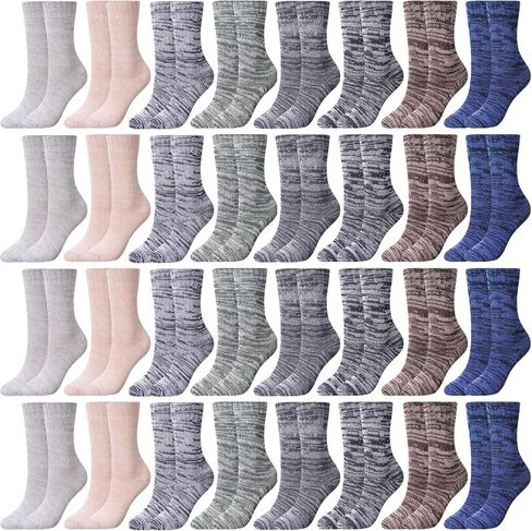 Liitrsh 32 Pairs Homeless Men Wool Socks Bulk Warm Thermal Winter Unisex Crew Thickening Boot Sports Hiking Socks Size 6-12 in Saudi Arabia