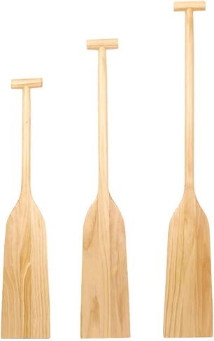 Children Wood Paddle Canoe Accessory Sturdy Versatile for School Training T Shaped Handle Splinter Free Design Ergonomic Grip in Saudi Arabia