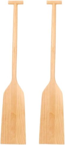 Children Wood Paddle Canoe Accessory Sturdy Versatile for School Training T Shaped Handle Splinter Free Design Ergonomic Grip in Saudi Arabia