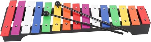 15 Note Wooden Xylophone, Aluminum Keys Percussion Instrument with 2 Mallets and Key Cushioning Pads, for Beginners Kids Music Studio Classroom Christmas Birthday in Saudi Arabia