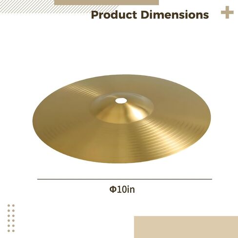 10 Brass Drum Cymbals, 2 Pack, Bright, Clear Sound For Jazz And Rock, Easy To Install in Saudi Arabia