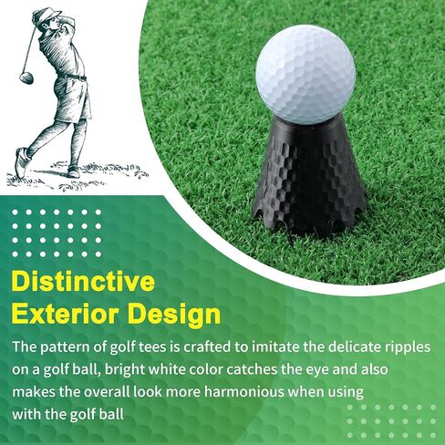8 Pack ‌Simulator Golf Tees, TPU Unbreakable Material, Height from 1/4" to 2", Suitable for Indoor, Outdoor, Winter, Golf Mats, Turf and Driving Range in Saudi Arabia