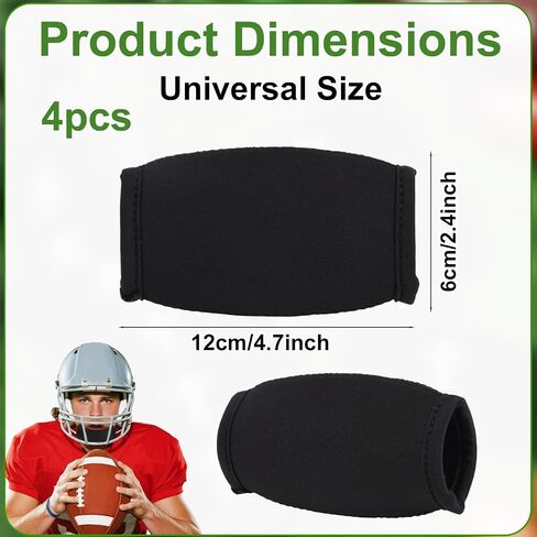 4 Pcs Football Chin Strap Covers, Diving Material Chin Pad Chinstrap Padding Protector for Youth & Adult Football Helmets Accessories in Saudi Arabia