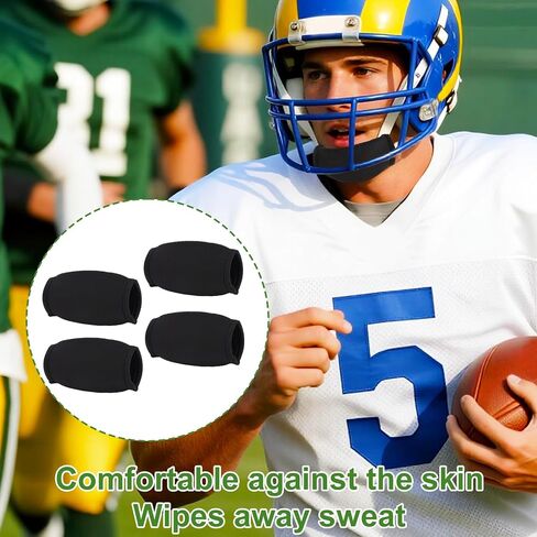 4 Pcs Football Chin Strap Covers, Diving Material Chin Pad Chinstrap Padding Protector for Youth & Adult Football Helmets Accessories in Saudi Arabia